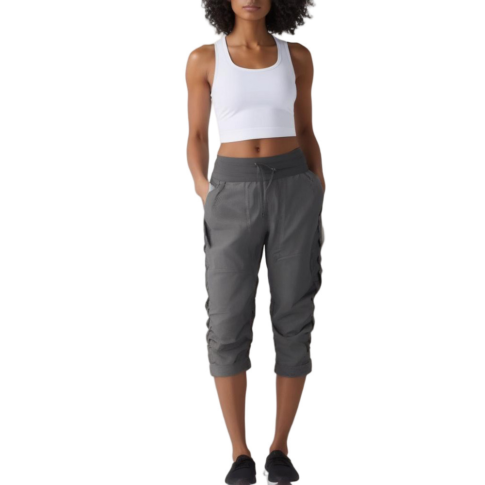 Lululemon Womens 4 Deep Coal Capri Yoga Workout Gym Activewear Studio Crop Pants